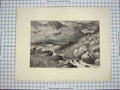 Old Antique Print C1790-C1900 View Pass Glencoe Scotland River Mountains 18th