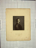 Original Old Antique Print C1790-C1900 Portrait Mark Akenside Author 18th
