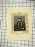 Original Old Antique Print C1790-C1900 Portrait John Ogilby Engraving 18th
