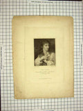 Original Old Antique Print C1790-C1900 Portrait Edward Lord North 18th Century