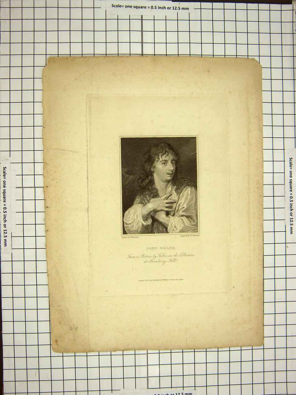 Original Old Antique Print C1790-C1900 Portrait Edward Lord North 18th Century