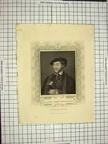 Original Old Antique Print C1790-C1900 Portrait John Dudley Northumberland 18th