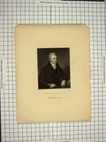 Original Old Antique Print C1790-C1900 Portrait William Roscoe Freeman 18th
