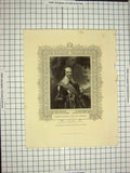 Original Old Antique Print C1790-C1900 Portrait Robert Bertie Earl Lindsey 18th