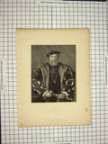 Original Old Antique Print C1790-C1900 Portrait Storza Duke Milan Leipzig 18th