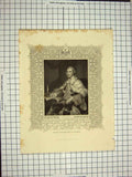 Original Old Antique Print Portrait William Fitz-Maurice Lansdowne Marquis