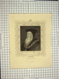 Original Old Antique Print C1790-C1900 Portrait John Russell Earl Bedford 18th