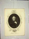 Original Old Antique Print C1790-C1900 Portrait Millant Engraving 18th Century