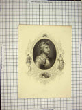 Original Old Antique Print C1790-C1900 Portrait King Stephen Engraving 18th