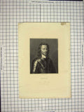 Original Old Antique Print C1790-C1900 Portrait Hampden Engraving 18th Century