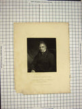 Original Old Antique Print C1790-C1900 Rev. William Holwell Carr Portrait 18th