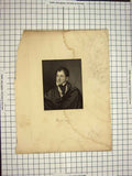 Original Old Antique Print C1790-C1900 Portrait Thomas Engraving Adcock 18th