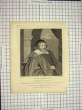Old Antique Print 1792 Sir John Glanvile Speaker House Commons Portrait 18th