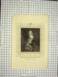 Original Old Antique Print C1790-C1900 Portrait Robert Dormer Earl Caernarvon