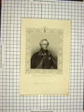 Original Old Antique Print C1790-C1900 Portrait Honorable Viscount Gough 18th