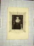 Original Old Antique Print C1790-C1900 Portrait Francis Howard Duchess Richmond