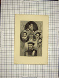 Original Old Antique Print C1790-C1900 Portrait Burleigh Drake Raleigh Gresham