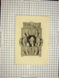 Old Antique Print C1790-C1900 Portrait Turner Trelawney Lake Sancroft Ken 18th