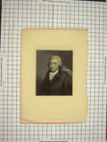 Original Old Antique Print C1790-C1900 Portrait Doctor Cartwright 18th Century