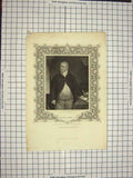 Original Old Antique Print Ref.552 C1790-C1900 Portrait Charles James Fox