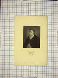 Original Old Antique Print C1790-C1900 Portrait Charles James Fox 18th Century