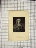 Original Old Antique Print C1790-C1900 Portrait Sydenham Engraving 18th Century