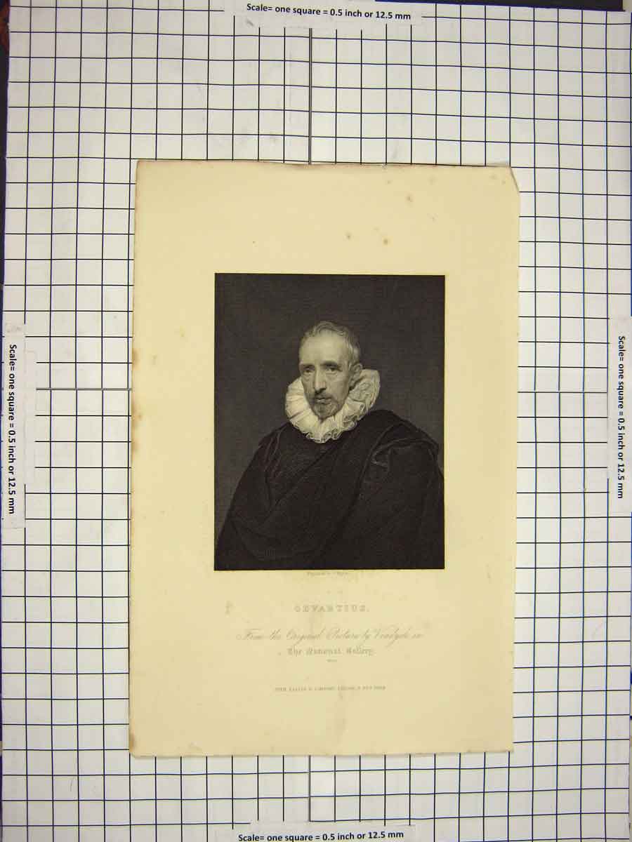Original Old Antique Print C1790-C1900 Portrait Gevartius Engraving Rogers 18th