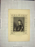 Original Old Antique Print C1790-C1900 Portrait James Stanley Earl Derby 18th