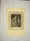 Original Old Antique Print C1790-C1900 Portrait William Duke Hamilton 18th