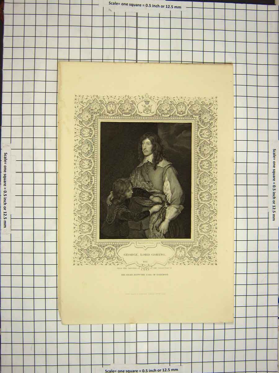 Original Old Antique Print C1790-C1900 Portrait George Lord Goring 18th Century