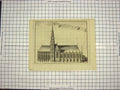 Original Old Antique Print C1790-C1900 Cathedral Notre Dame France Architecture