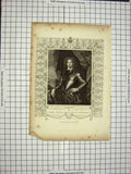 Original Old Antique Print C1790-C1900 Portrait Henry Spencer Earl Sunderland