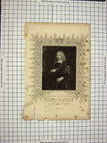Original Old Antique Print C1790-C1900 Portrait Edward Hyde Earl Clarendon 18th