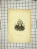 Original Old Antique Print C1790-C1900 Portrait Edward Young 18th Century