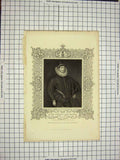 Original Old Antique Print C1790-C1900 Portrait King George I Countess 18th