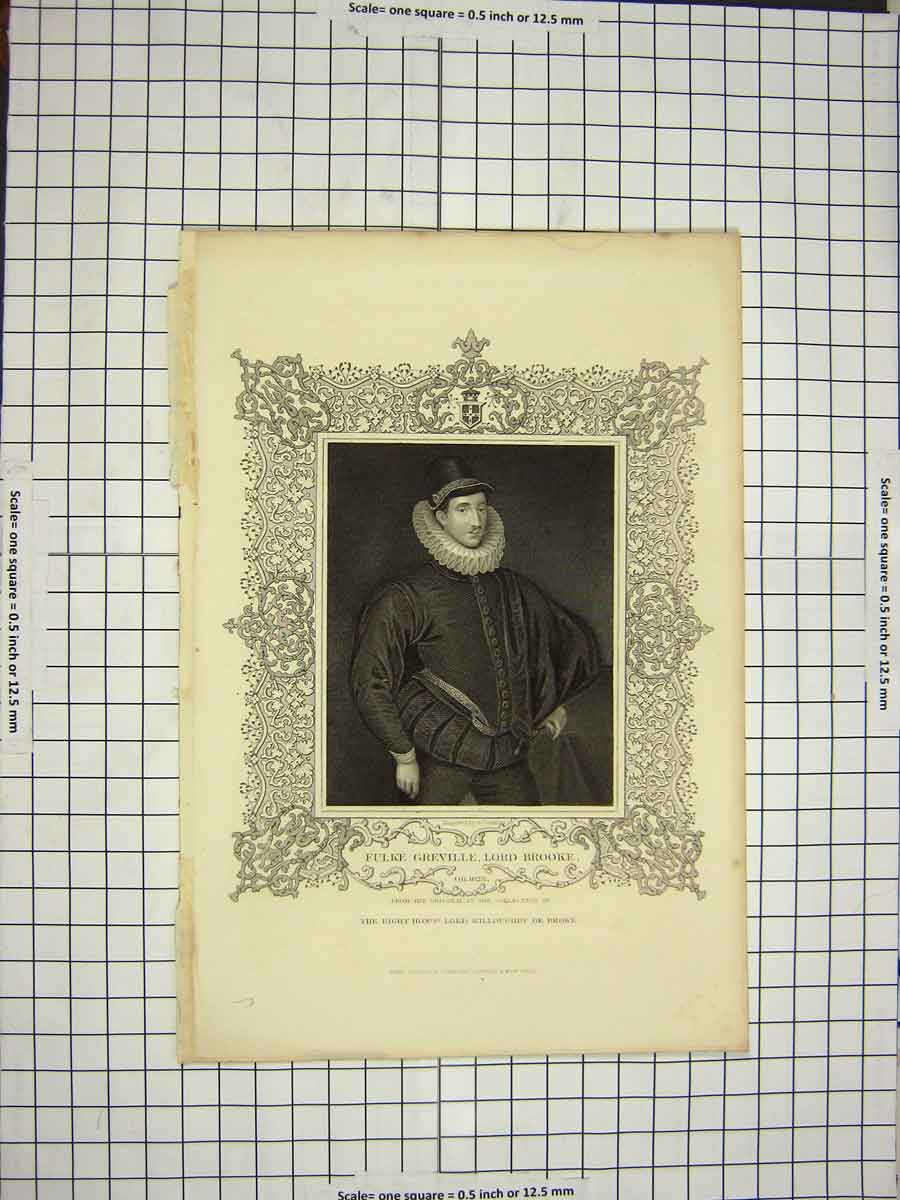 Original Old Antique Print C1790-C1900 Portrait King George I Countess 18th