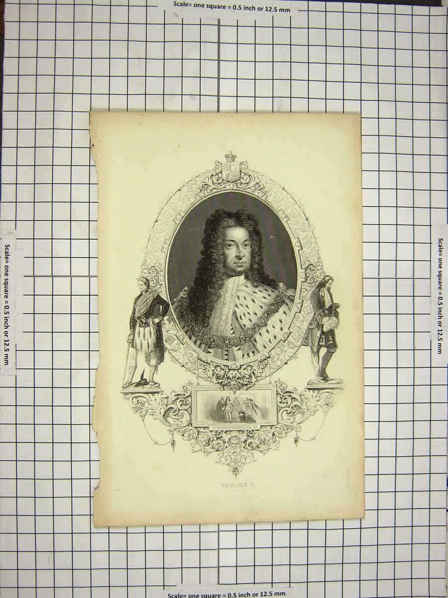 Original Old Antique Print C1790-C1900 Portrait Fulke Greville Lord Brooke 18th
