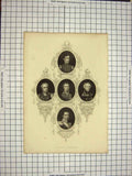 Old Antique Print C1790-C1900 Portrait Littler Hardinge Smith Gough Sale 18th