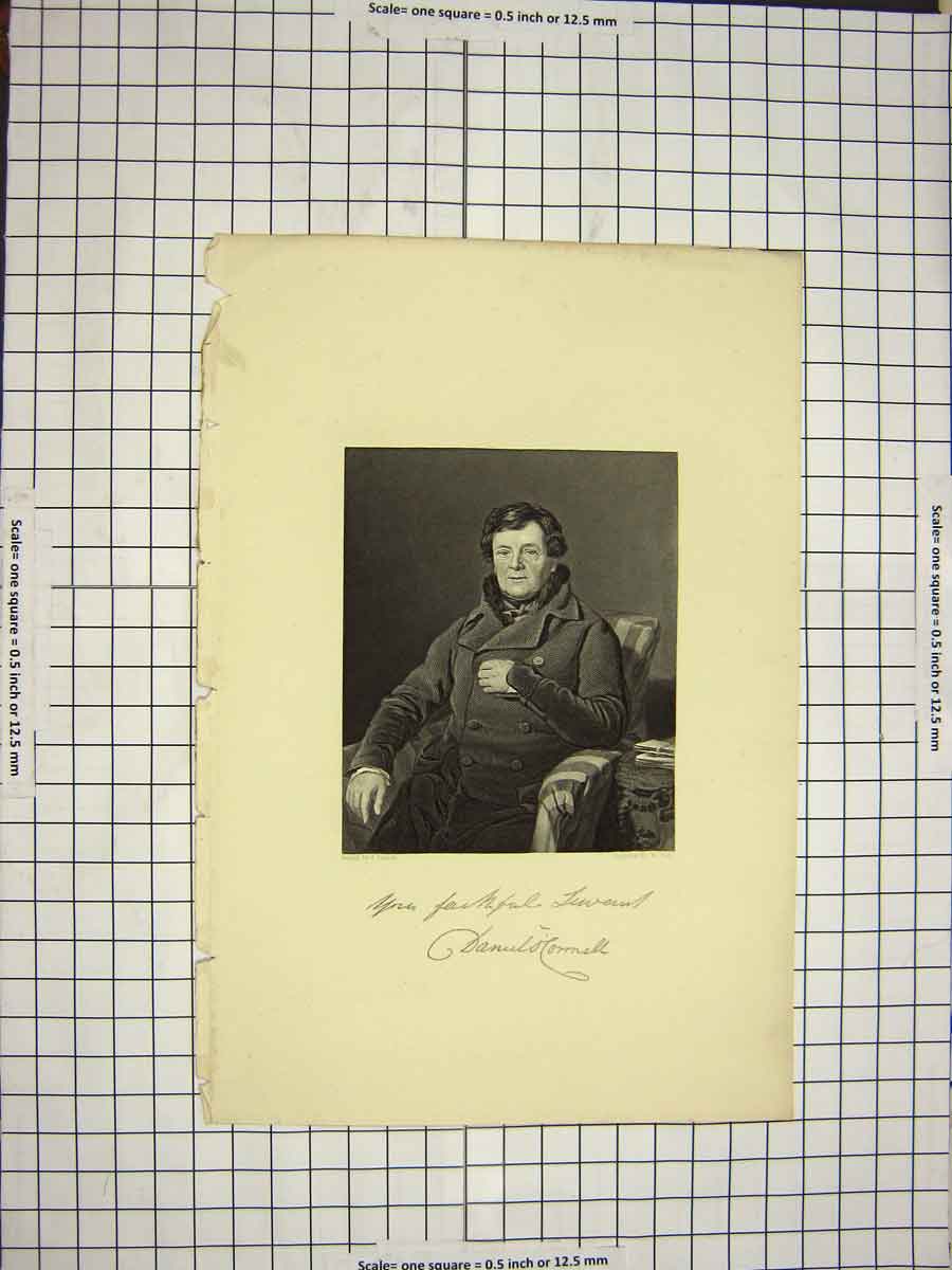 Original Old Antique Print C1790-C1900 Portrait Daniel O'Corrnell 18th Century
