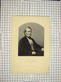 Original Old Antique Print C1790-C1900 Portrait Richard Cobden Engraving 18th