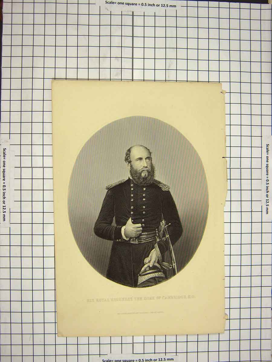 Original Old Antique Print C1790-C1900 Portrait Highness Duke Cambridge 18th