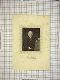 Original Old Antique Print C1790-C1900 Portrait Benjamin West Engraving 18th