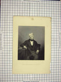 Original Old Antique Print C1790-C1900 Portrait Henry Lord Brougham D.C.I. 18th