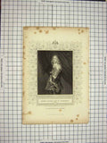 Antique Old Print Ref.559 C1790-C1900 Portrait Robert Dormer Earl Caernarvon