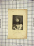 Original Old Antique Print C1790-C1900 Portrait Francis Petrarch Hunt 18th