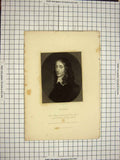 Original Old Antique Print C1790-C1900 Portrait Selden Robert Hart 18th Century