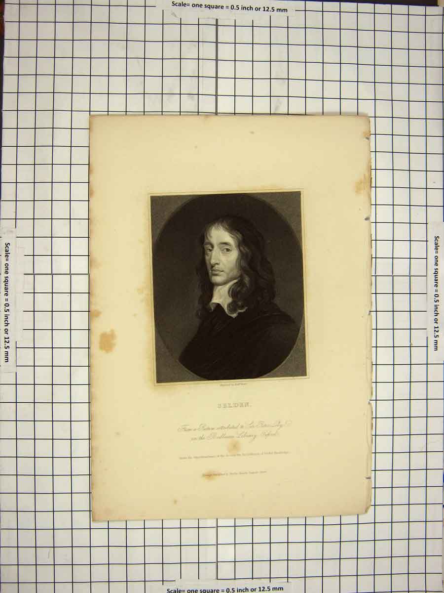 Original Old Antique Print C1790-C1900 Portrait Selden Robert Hart 18th Century