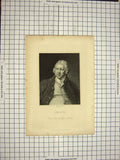 Original Old Antique Print C1790-C1900 Portrait Arkwright Engraving 18th