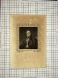 Original Old Antique Print C1790-C1900 Portrait Laurence Engraving 18th Century