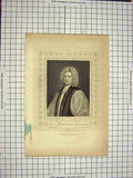Old Antique Print C1790-C1900 Portrait Francis Atterbury Bishop Rochester 18th